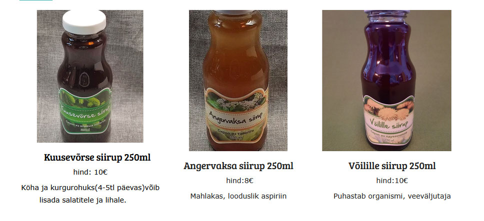 Astelpaju ja loodustooted.